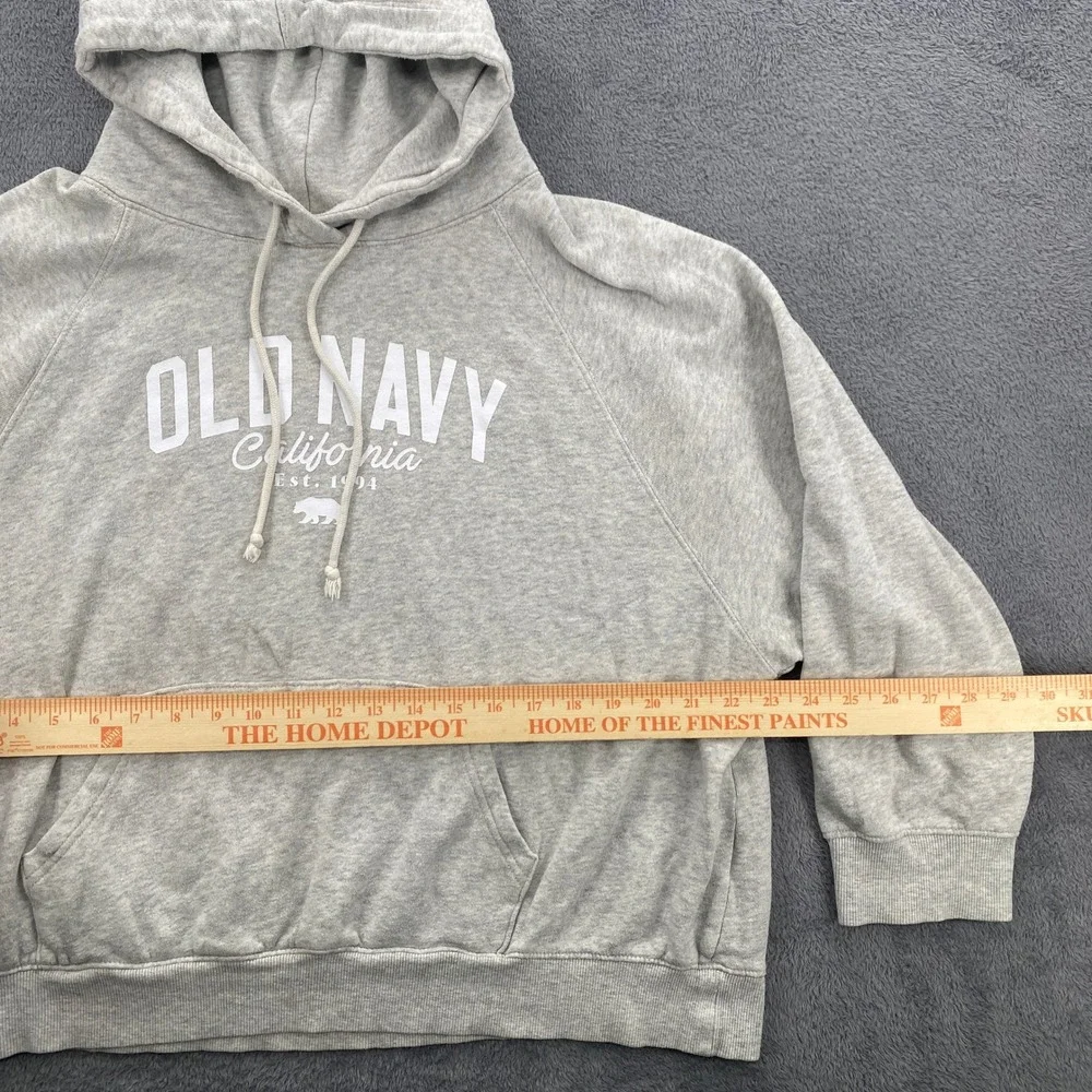 Old Navy Hoodie Womens Medium Gray California Graphic Pullover Sweatshirt